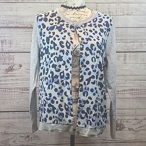 Chico's animal print cardigan